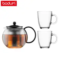 在飛比找PChome24h購物優惠-【丹麥BODUM 】ASSAM濾茶壺(34o.z)+玻璃馬克