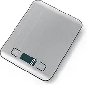 Food Scale, Digital Kitchen Scale Weight Grams and Ounces for Baking Cooking and Meal Prep, 11lb Scale with 6 Units Tare Function & LCD Display, 0.05oz/1g Stainless Steel (Batteries Included)