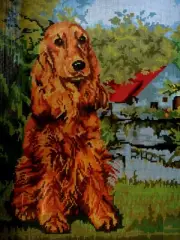 "Doggy" Printed Canvas for Needlepoint Tapestry Gobelin 14869