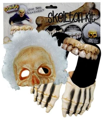 Billy Bob Skeleton Kit Sandals Teeth Afro Mask Adult Halloween Costume
