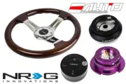 NRG 330mm BR Wood CH S Steering Wheel 1.5" DP 130H Hub Gen2.5 PP Release Lock LB (for: Honda Civic)
