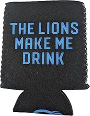 The Lions Make Me Drink Logo Insulated Can Wrap Stubby Holder Scuba Neoprene Material Can Holder Cooler - Black/Blue Sleeve