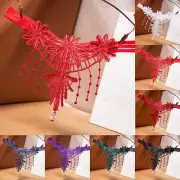 Panties Light Luxury Tassel Thong Women Embroidery Can Play Beaded Open Crotch