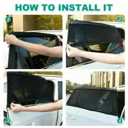 4x Side Rear Seat Window Mesh Sun Shade Car Window Socks