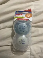 NUK Classic Trendline Night 0 - 6 months silicone soother Blue Acc567acc623
