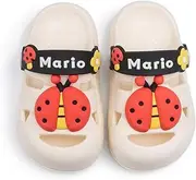 [KidRtsk] Toddler Boys Girls Breathable Garden Water Clogs Cute Cartoon Slip On Sandals Lightweight Slipper Outdoor Summer Swimming Pool Infant Children Beach Pool Shoes