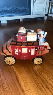 Wells Fargo Ceramic Stagecoach Cookie Jar 2016 New in Box