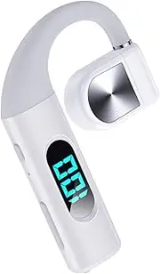 Open Ear Headphones - Digital Display Wireless Ear Clip | Swivel Noise Canceling Headset Sports Earphones, Headset for Cycling, Running