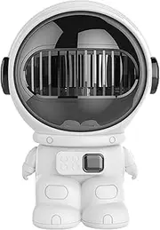 Desk Fan- Automatic Portable Fan | Astronaut Shape Small USB Desk Fan | Handheld Portable Electric Bladeless Cooling Tool Personal For Desktop Bedroom Kitchen Dormitory Home Student