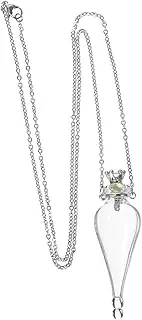[Gogogmee] Necklace Glass Jar with Lid Wishing Bottle Charms Small Glass Jars with Chain Tiny Jars Small Glass Bottles Pendants Tiny Glass Jars Mini Sealing Bottles Little Bottle Lucky Bottle