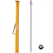 VEVOR Measuring Rod 16-Feet/10ths 4 Sections Telescopic Grade Rod 1/10ft w/ Bag