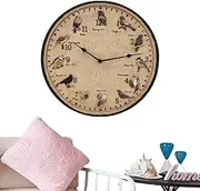 Waterproof Clock,Patio Clock with Quartz Movement Design - 12in Wall Clock Battery Operated Retro Innovative for Living Room Kitchen Decor Bathroom Farmhouse