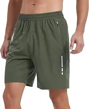 [AREOUTS] Men's Athletic Running Shorts Quick Dry Workout Gym Shorts 7" Lightweight Sports Active Training Tennis Hiking Shorts