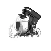 6.5L Black Electric Food Mixer with 6-Speeds (1400W)