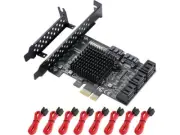 PCI-E Express to 8 Ports SATA 3.0 Controller Expansion Card Adapter 6Gbps for PC