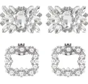 Kilofly Elegant Rhinestones Decoration Charms Shoe Clips - 2 Pair