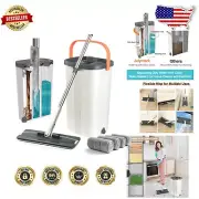 Effortless Cleansing: Flat Mop and Bucket with Dirty-Clean Water Separation