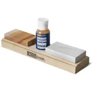 AccuSharp Arkansas Whetstone Combo Kit Fine & Med. Grit Natural w/1oz Honing Oil