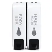 2X 350Ml Wall Mounted Bathroom Soap Dispenser Shower Body Lotion Shampoo Liquid Storage Bottle