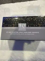 Raz imports 10’led cluster light garland +remote