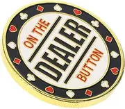 Metal Dealer Button Poker Guard Game Chip Accessory for Poker Games Creative Design for Fun Math Learning Comfortable Touch Practical Party Supply