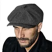 [TOSKATOK] Unisex Newsboy Cap Peaked Cap Wool Blend Hat Flat Cap