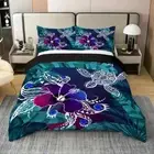 Botanical Flower with Turtle Bedding Set Doona/Duvet Cover Double Queen Gift