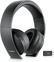 PS5 Headset Wireless - Separate Game and Chat Audio - 2.4Ghz 3D Audio Foldable Gaming Headphones Bluetooth 5.3 Earbuds with Dual Hidden Noise-cancelling Mic for Playstation PS4 Switch PC Mac (Black)