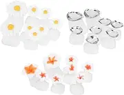 VICASKY 3 Sets Silicone Toe Separators Comfortable Toe Spreaders for Pedicures Non Deforming Nail Polish Tools Includes Daisy Water Drop Soft Designs