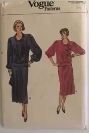 Vogue 9133 Vintage 80s Sewing Pattern Skirt Top Size: 14