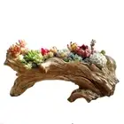 Artificial Flower Pot Succulent Retro Landscape Rustic Plant Container