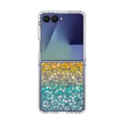 Galaxy Z Flip7 Clear Magnetic Case CHEEKY CHEETAH VIBRANT RAINBOW IPHONE, LEOPARD PRINT COLORFUL ANIMAL PATTERN OMBRE By Ebi Emporium