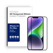 iPhone 14 Pro Max Ultra HD Clear Tempered Glass Screen Protector - Full-Screen Coverage, Scratch, Shock & Grease Protection, High Touch Sensitivity & Adhesive
