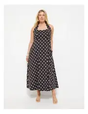 [Commonry] Zoe Dress in Bitter Chocolate Spot