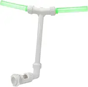 Pool Sprinkler Fountain | Waterfall Sprinkler Fountain - Glow in The Dark High-Pressure Double Nozzle Waterfall Adjustable Height Cooler for Relaxation Outdoor Poolside Pond Spa