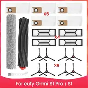 For Eufy Robot Vacuum Omni S1 Pro / S1 Parts Accessories Main Side Brush HEPA Filter Mop Cloth Dust As Shown