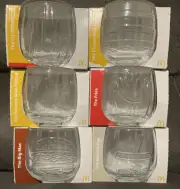 McDonalds Australia 50 Years of Maccas Wobbly Glasses 2021 6 Glasses New