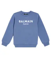 [Balmain Kids] Balmain Kids Logo cotton jersey sweatshirt Y 10 blue