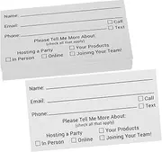 Parliky Blank Ballot Cards 100pcs Raffle Ticket Registration Forms for Contests Fundraisers Party Supplies