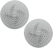 2 Pack Silicone Sink Plug Odor-Proof Drain Cover for Kitchen Bathroom Anti-Blockage Strainer for Sink Grey