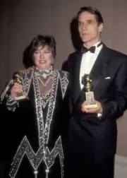 Kathy Bates Jeremy Irons at the 48th Golden Globe Awards on Januar- Old Photo 1