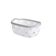 NEPA Market White Plastic Basket with Handles / Storage Organizers - Small