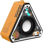 Mini Wireless Speaker with Lights Waterproof Small Portable Speakers with 360 Surround Sound for Home Travel Outdoor,Orange