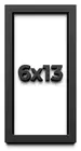 6x13 Shadow Box Frame Black | 2 Inches Deep Real Wood Contemporary Shadowbox Dis
