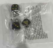 Talisman Promo Dice Set of 3 Exclusive Black Gold Board Game D6