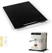 [BEZONO] Appliance Sliders for Kitchen Appliances, Sliding Tray for Coffee Maker, Espresso Machines, Mixers Sturdy Kitchen Aid Sliders for Mixer - Duty Equipment with Rubber Wheels - 9.8" x 14" (Black)
