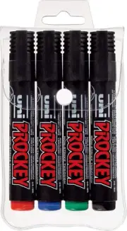 uni-ball 242438000 1.2-1.8 mm PM-122 Prockey Bullet Tip Permanent Markers - Asso