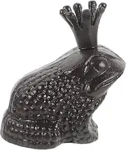 IWOWHERO Frog Photo Statue Props Iron Frog Sculpture Props Home Desktop Miniature Sculpture