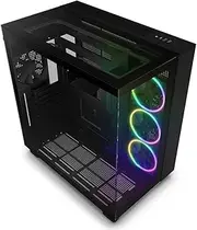 NZXT H9 Elite Premium Dual-Chamber Mid-Tower Airflow PC Case, Black