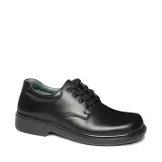 CLARKS DAYTONA JNR SNR BLACK LEATHER SCHOOL SHOES